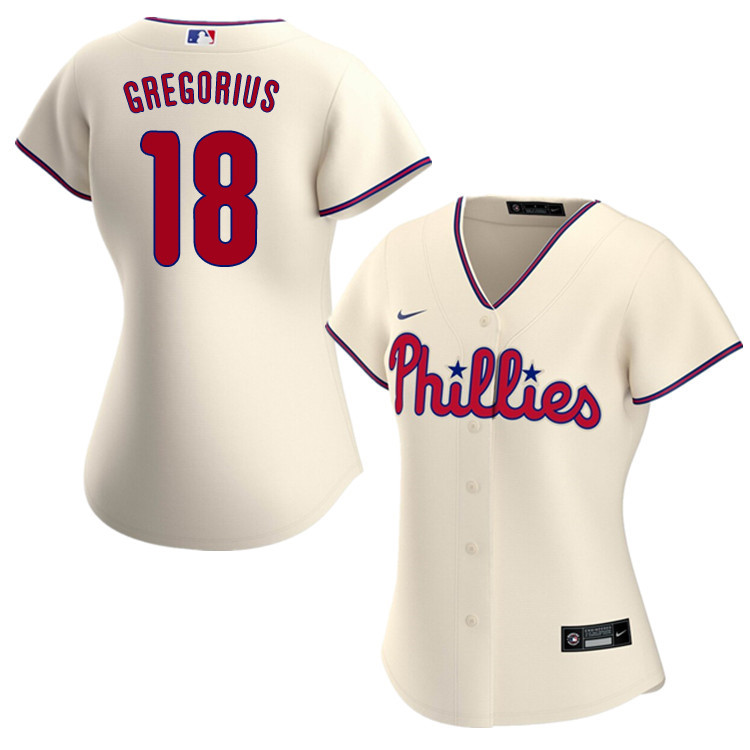Nike Women #18 Didi Gregorius Philadelphia Phillies Baseball Jerseys Sale-Cream